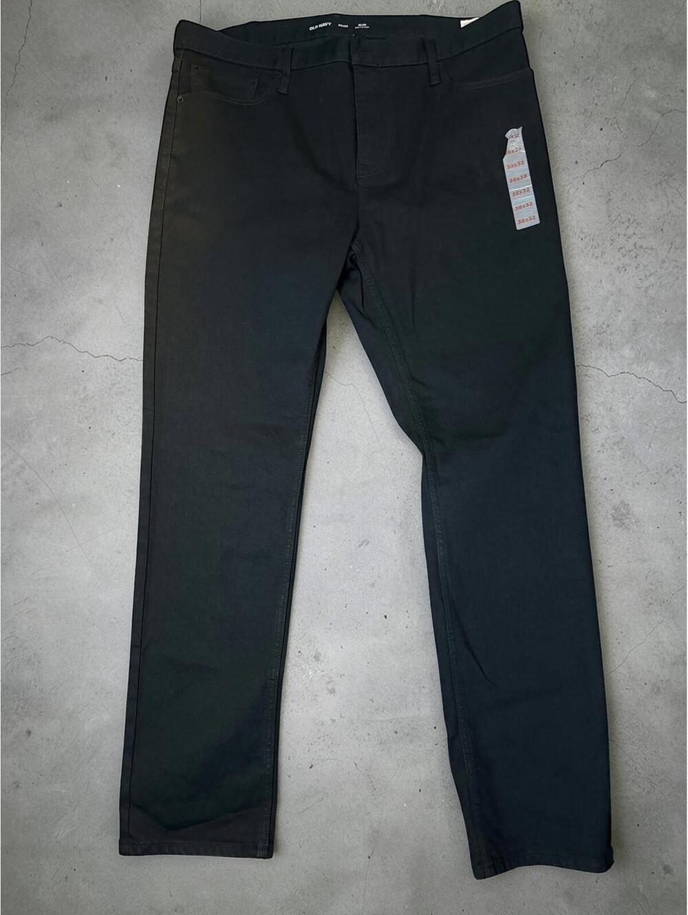 Men's Black Casual Pants Size 38x32